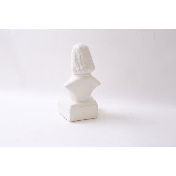 Brahms, Willis Music, German Composer, Porcelain, Bust, White, Paperweight - Picture 3 of 4